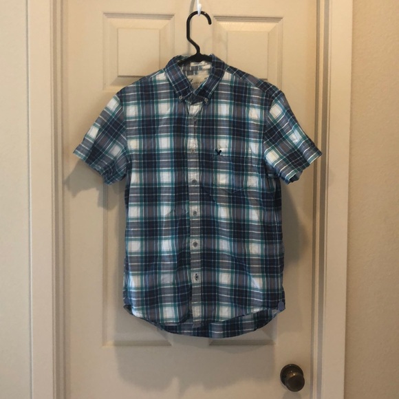 Plaid American Eagle Button Down - Picture 1 of 4